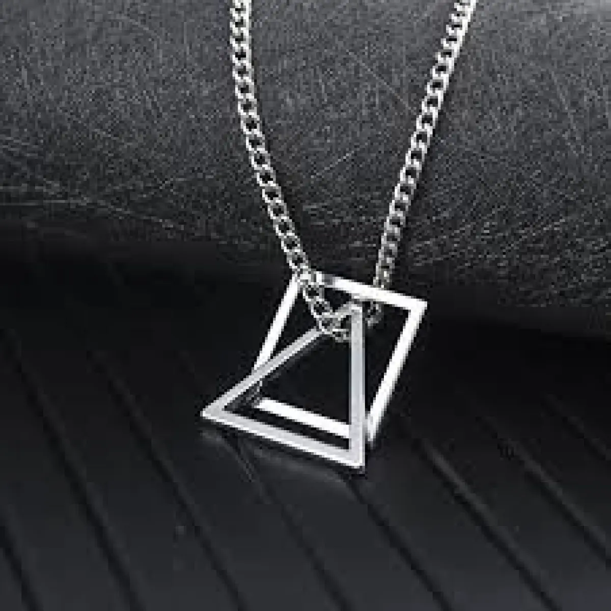 Men's Square Triangle Necklace Hip-Hop Boys' Personalized Sweater