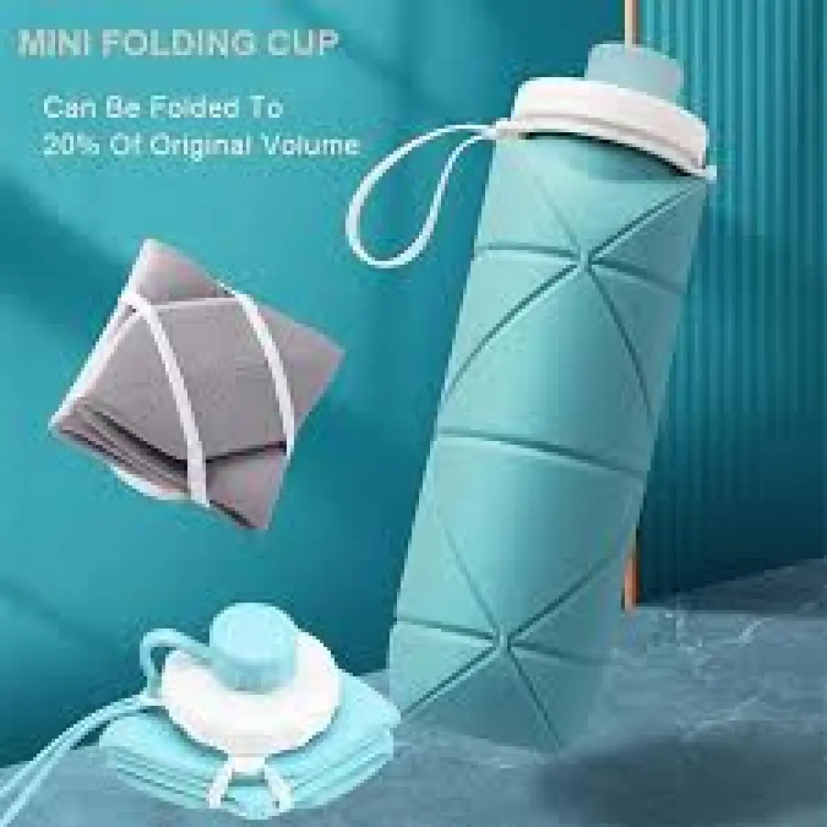 Silicone Foldable Water Bottle - 600ml